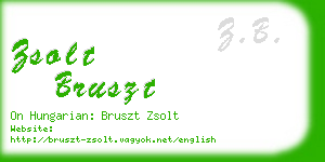 zsolt bruszt business card